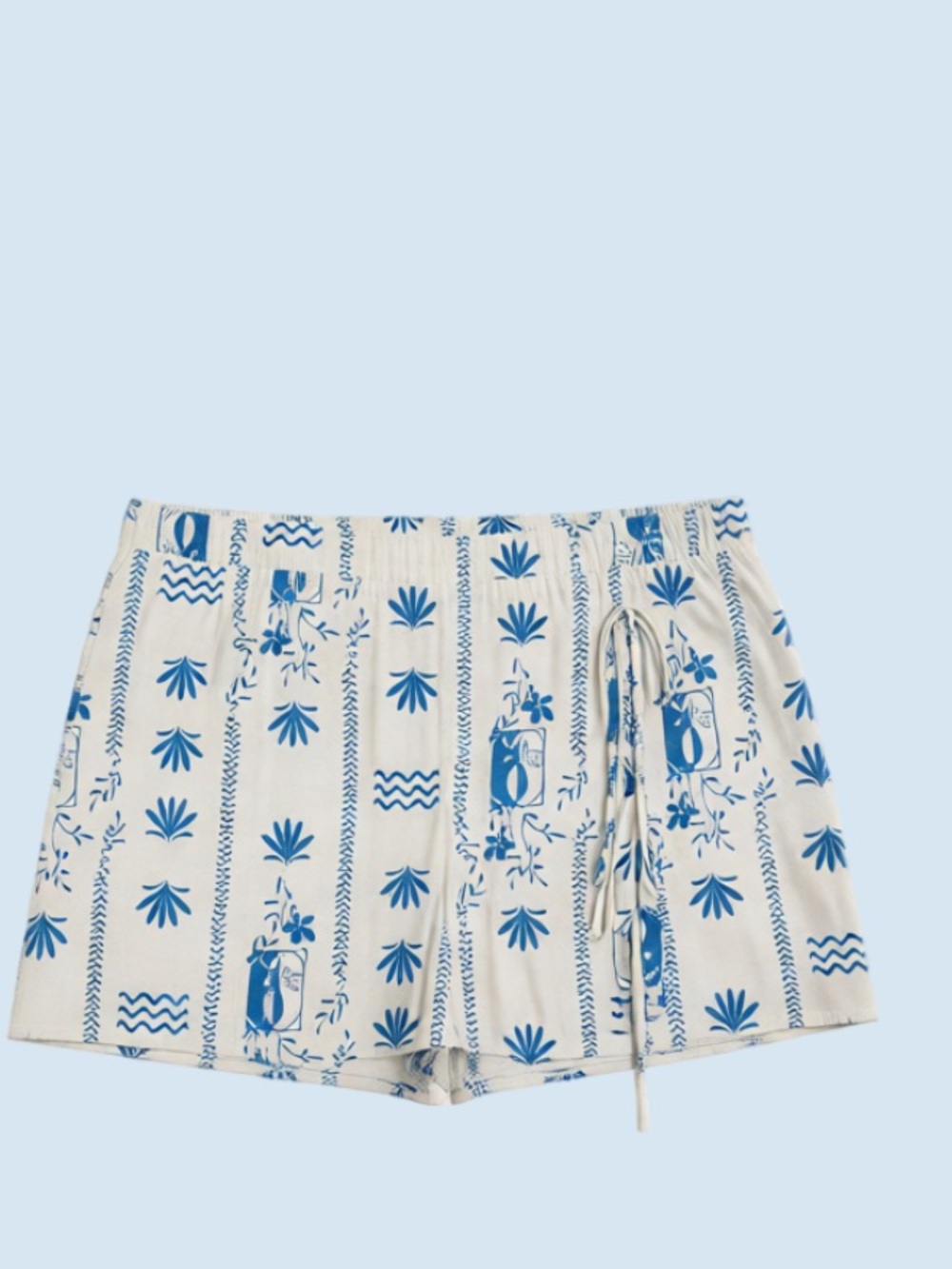 Women's Wild Fable Blue & White Printed Drawstring Skort